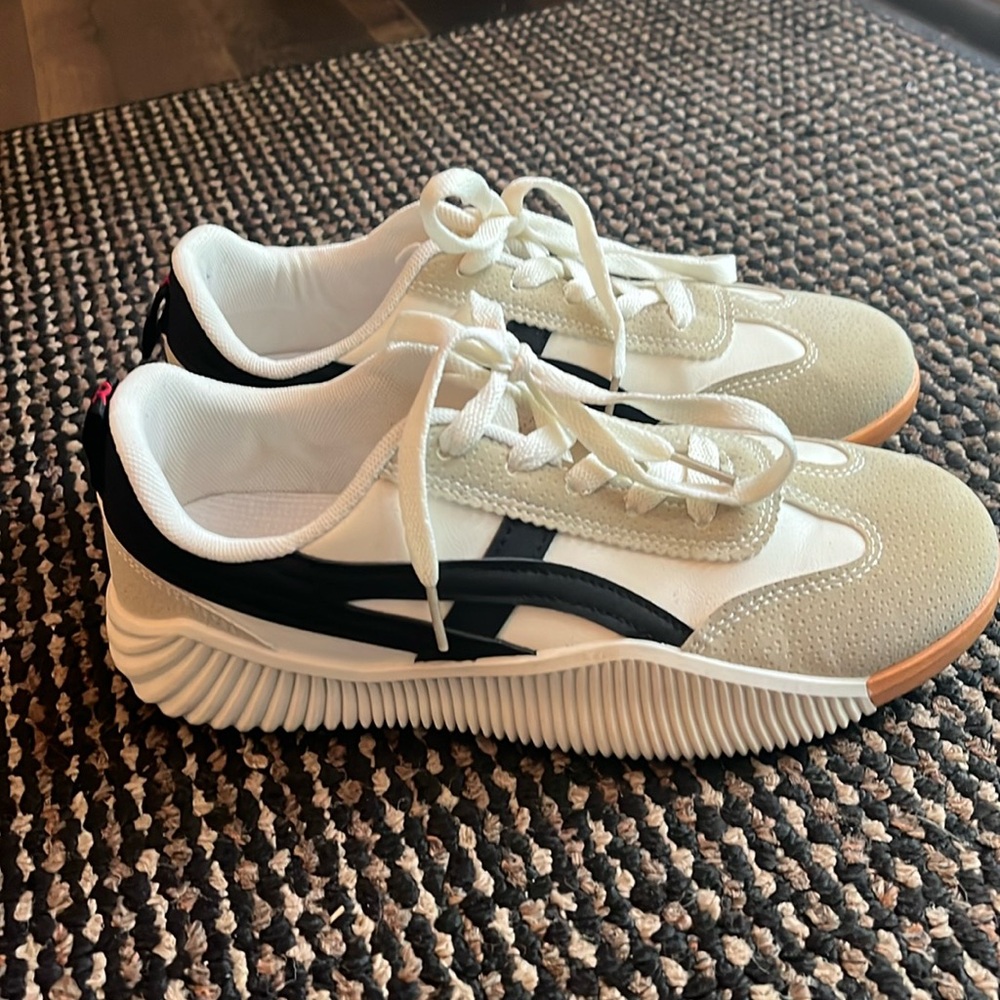 Fashion sneakers - worn once; size 7.5; great condition!
